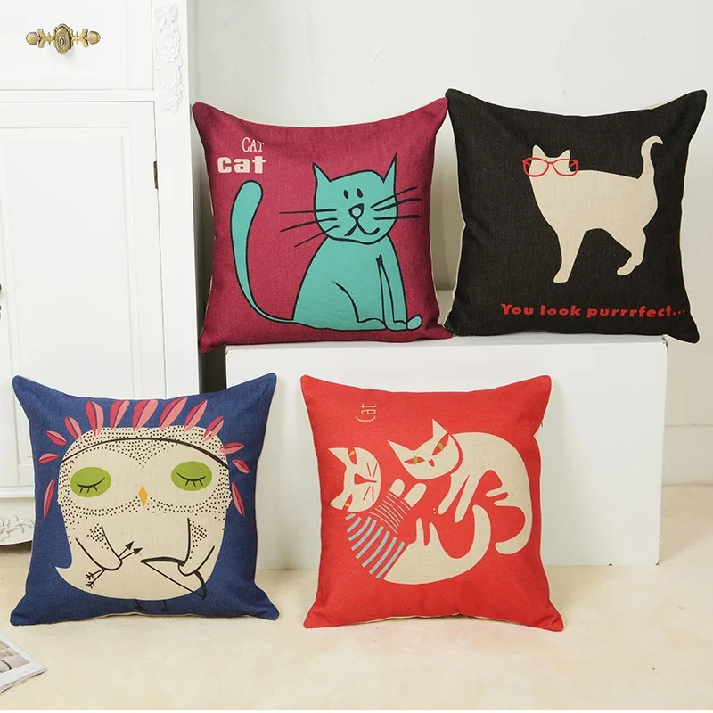 

cute cats cushion cover chair cushion pillow cover cojines almofadas para sofa cushions home decor decoration throw pillows