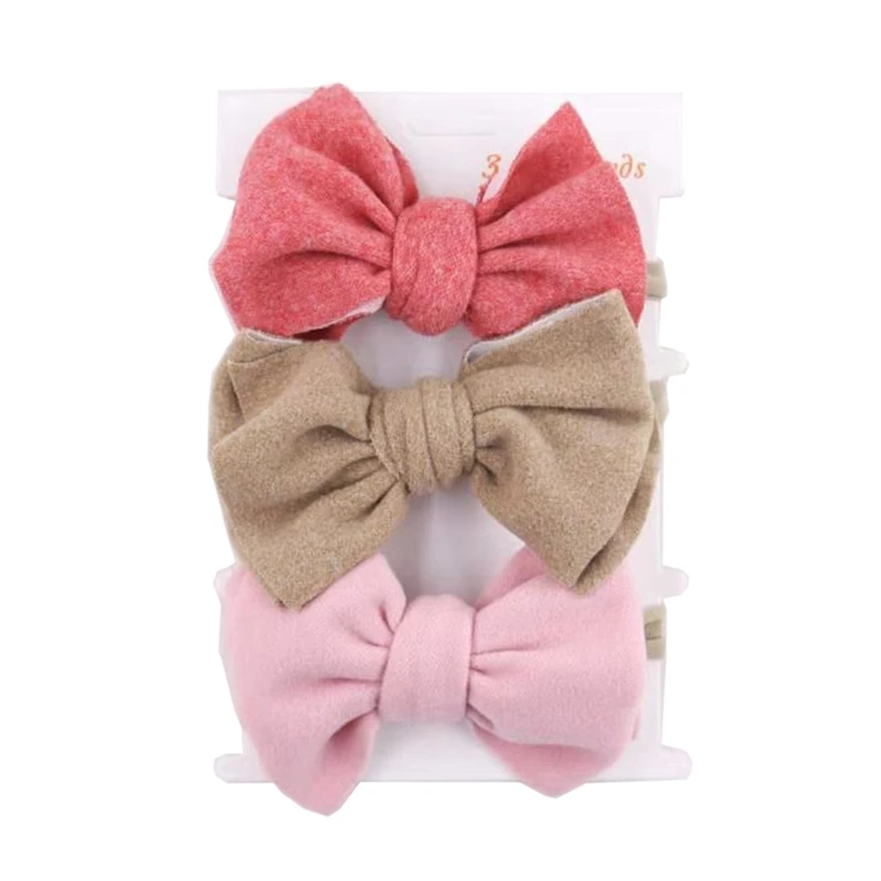 

3 Pcs Nylon Baby Headband Bowknot Elastic Hair Band Children Girls Hairband Head Band Newborn Hair Accessories