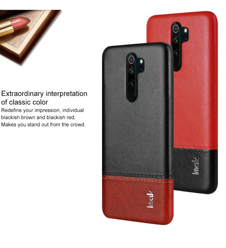 Роскошные Чехлы Imak Ruiyi для Xiaomi Redmi Note8 Note 8 Pro, тонкий чехол для задней крышки телефона, жесткий чехол для ПУ ПК, деловые обложки