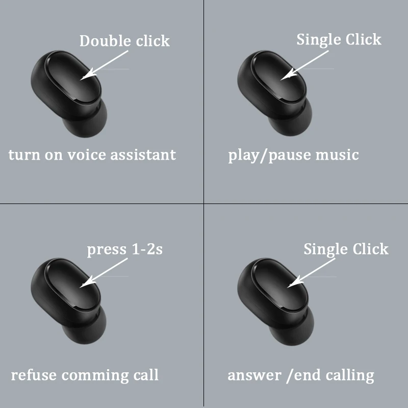 Беспроводные наушники Xiaomi Redmi Airdots 2 TWS с шумоподавлением микрофоном голосовым