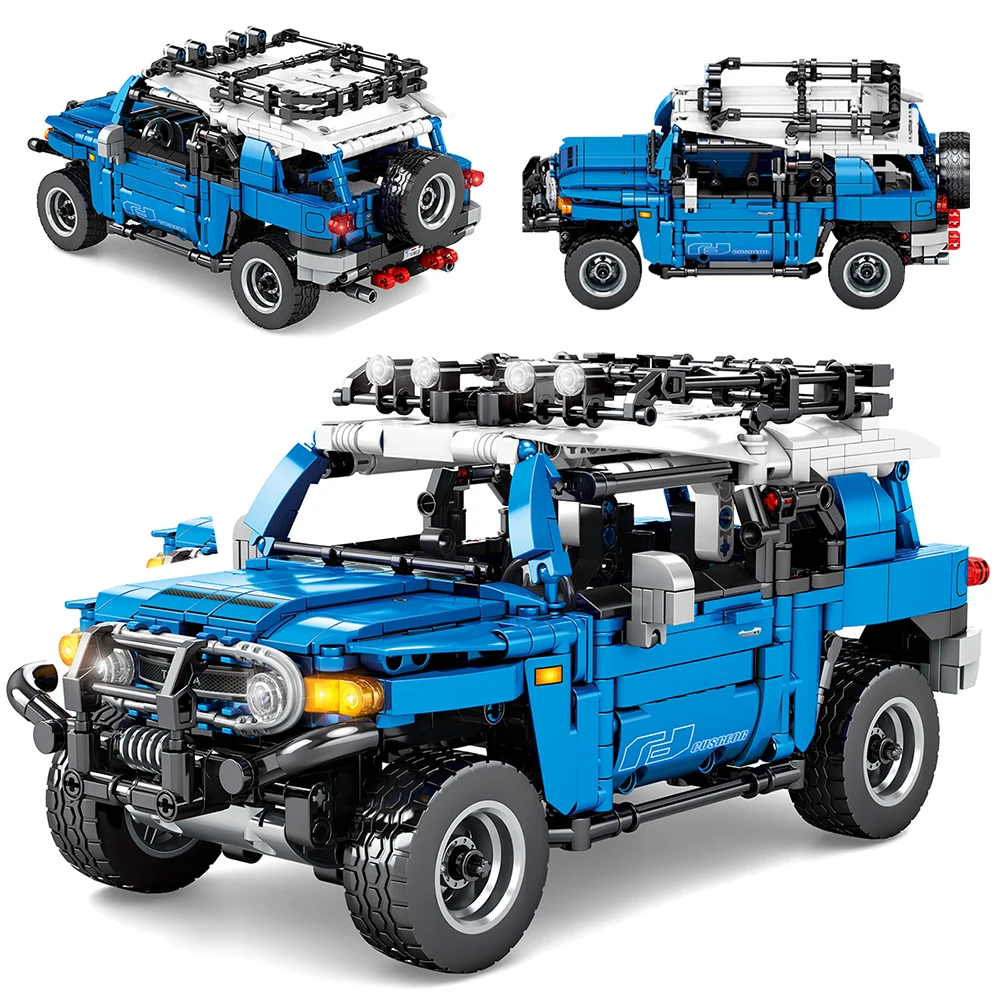 999 шт. город Супер гоночный автомобиль спортивный строительные блоки Raptor пикап