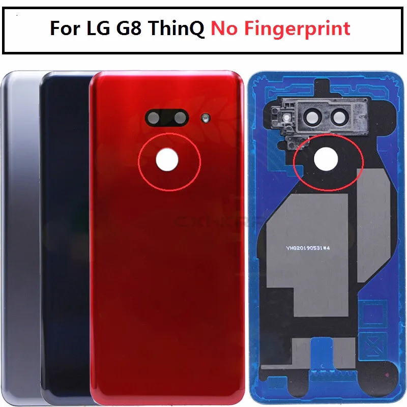 Стекло Батарея крышка для LG G8ThinQ сзади Корпус задний Чехол с клей Запасная часть |