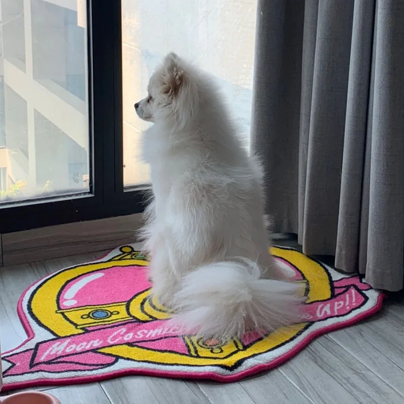 Напольный ковер в форме Сейлор Мун с кристаллами космического сердца коврик
