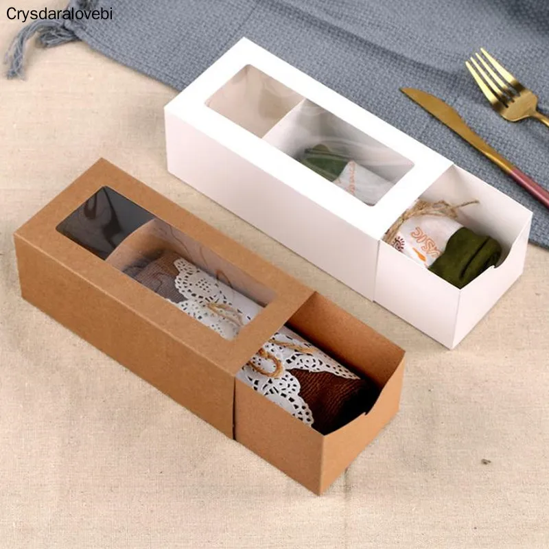 

Kraft paper Sweet Time Drawer Stlye Paper Box Handmade Cookies Baking Pack Baby Shower Child Favor Gift Cake Decoration