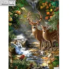 Алмазная картина, вышивка крестом, животные, фотографии страз, рукоделие, Алмазная мозаика, олень, домашний декор, сделай сам