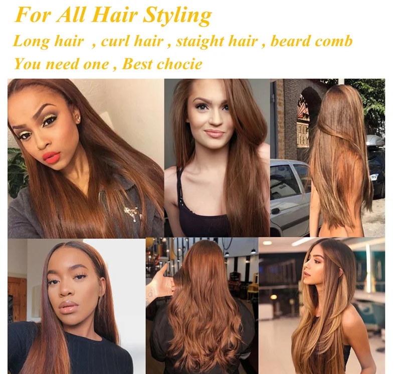 

Multifunction Hair Straightener Flat Irons Hot Heating Comb Wet Dry Use Hair Straight Styler Curler