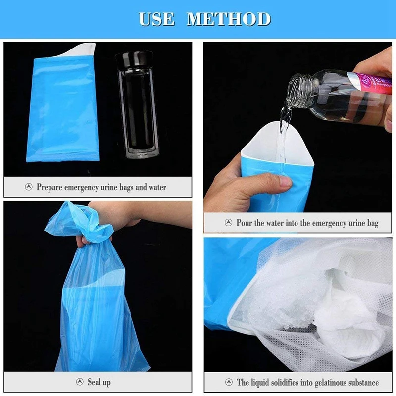 Одноразовые Сумки для мочи походные дорожные туалеты пробки срочно необходимые