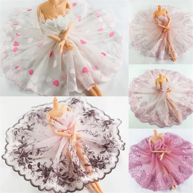 1 м мягкий кружевной тюль ткань чистая кружевное с вышивкой ручной работы Платье