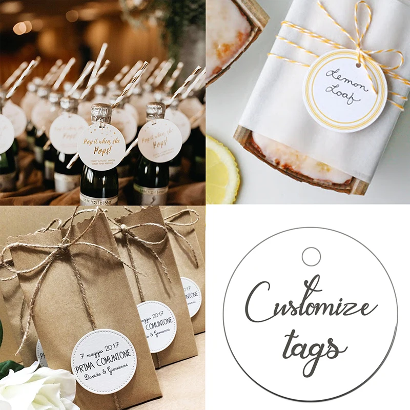 Индивидуальный тег ярлыки на заказ белая бумага открытки Настраиваемые