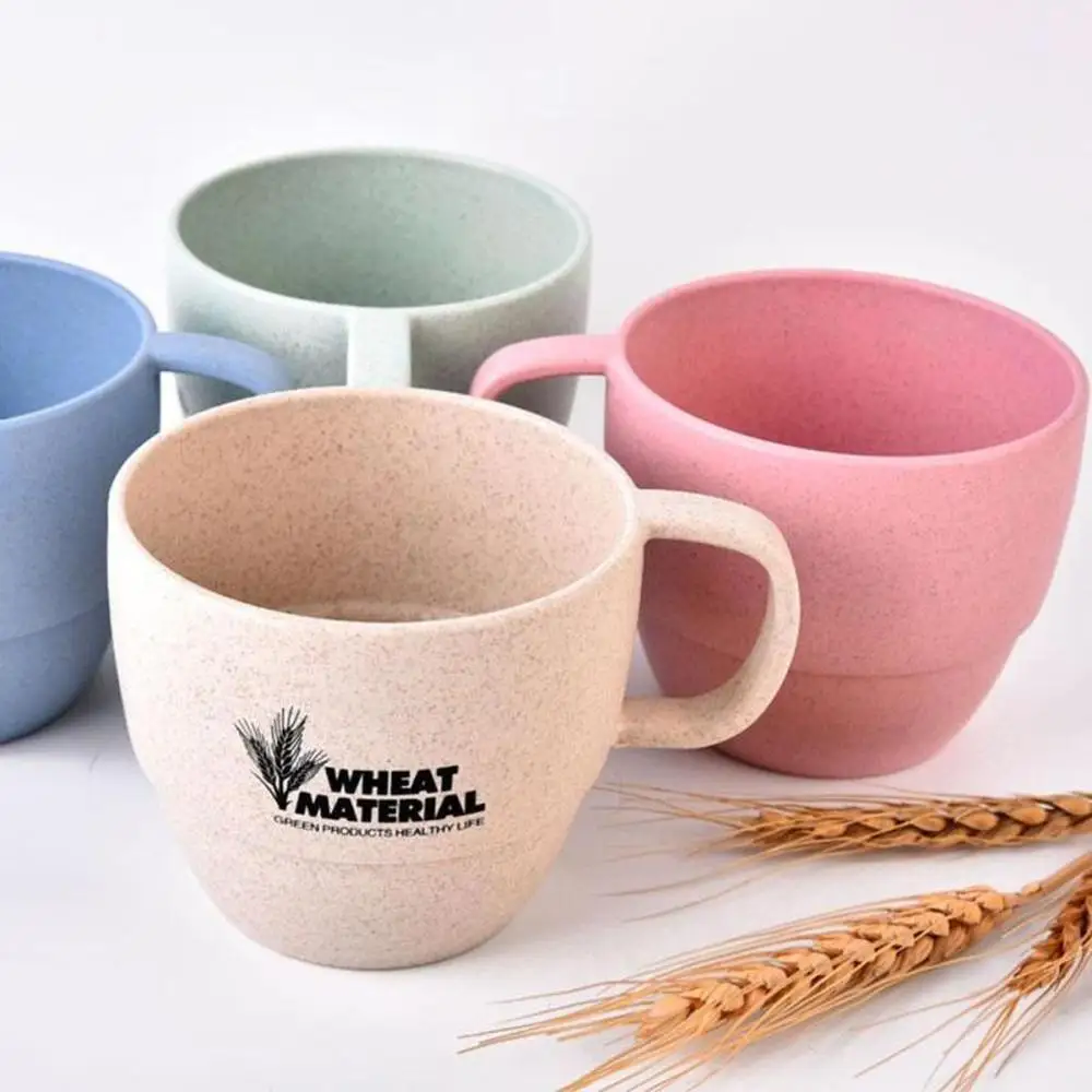 200ml Wheat Straw Round Cup Eco-friendly Material Drinkware Portable Biodegradable Coffee Milk Water Mug Tea L10 | Дом и сад
