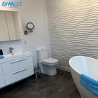 Настенные 3d-наклейки 30x30 см, геометрические волнистые 3D-Наклейки для гостиной, ванной, кухни, украшение, водонепроницаемая плитка, 3D форма для 90-х комнат