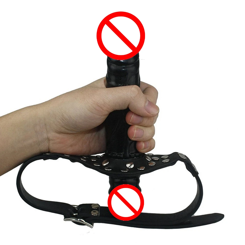 Реалистичный фаллоимитатор с двойной головкой Ультраэластичный ремешком для