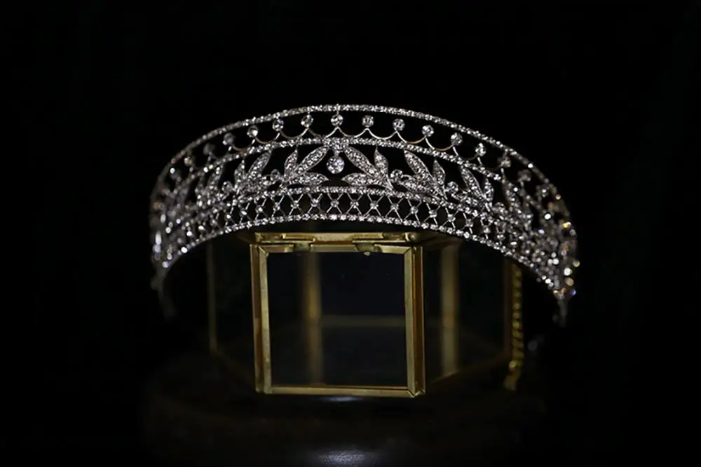 FIDDY898 Винтаж Bling свадебная корона диадема тиара с цирконием обувь украшением в