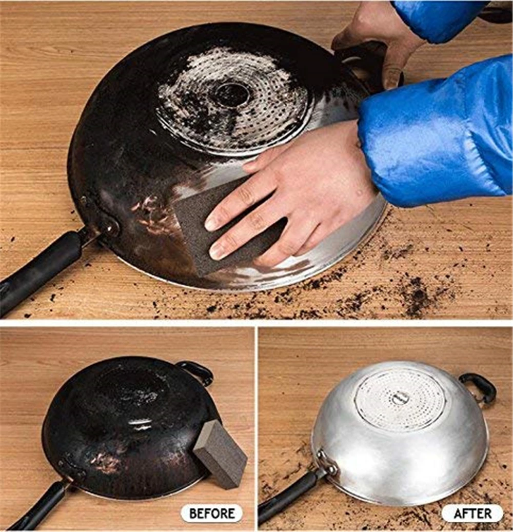 POLIWELL 2 шт. Ручная шлифовка полировка шлифовальная губка блок 80 180 240 400 зернистость Удаление ржавчины шлифовальный кирпич для металлических кастрюль ножницы