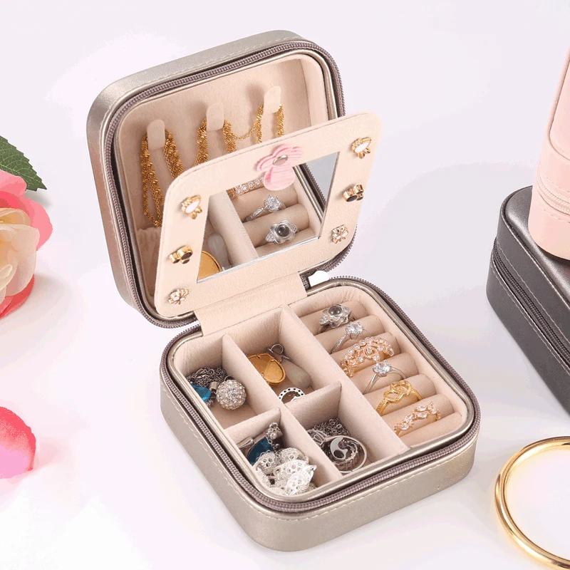 

Women Jewelry Display Gift Packaging Case Bangle Protable Necklaces Casket Rings Travel Mini Collection Box Accessories Supplies
