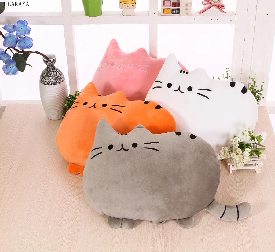 

30*40cm Kawaii Cat Pillow PP Cotton Plush Animal Toys Doll Soft Stuffed Cartoon Seat Back Cushion Lumbar Decorative Throw pillow