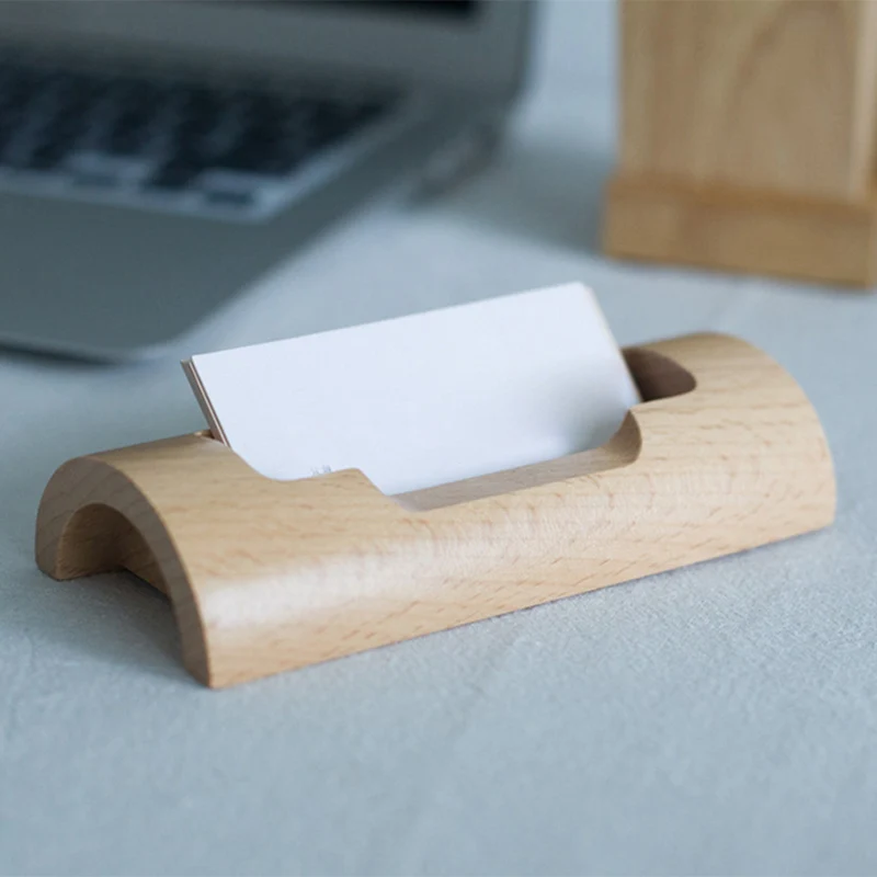 Настольная деревянная визитная карточка держатель персонализированные