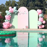 yayazi 139pcs pastel series macaron baby blue pink color latex balloon children birthday party decor garden arch kit baby shower