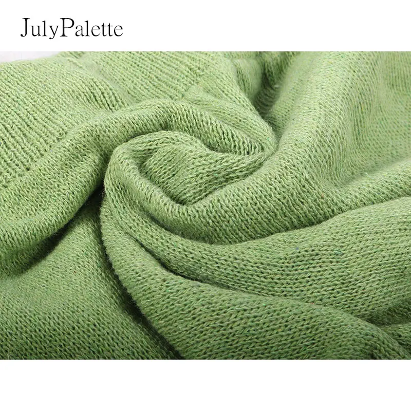 

Julypalette 2021 Autumn Winter Woman Two-piece Knitted Sweater Long Sleeve Short Tops Straight Lace-up Shorts Casual Woman Suit