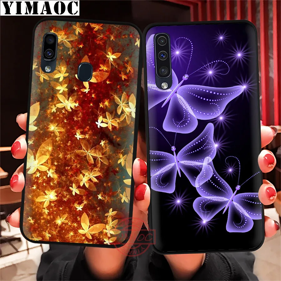 Чехол YIMAOC Fantasy Electronic Butterfly Fly для Samsung A10s A20s A30s A40s A50s A60 A70 A6 A7 A8 A9 J6 M10 M20 M30 M40 чехлы |