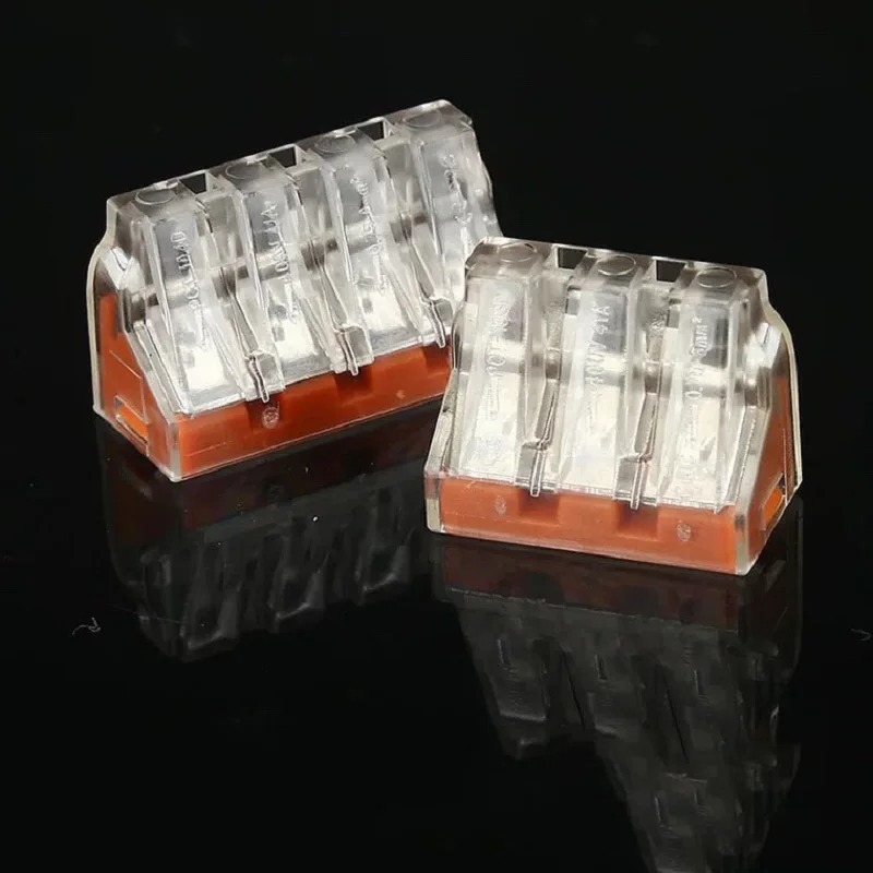 PCT-103D Быстрый терминал 400V/4KV/24A провода 2 5-6 мм прозрачный 3 отверстие 4 PCT-104D разъем |