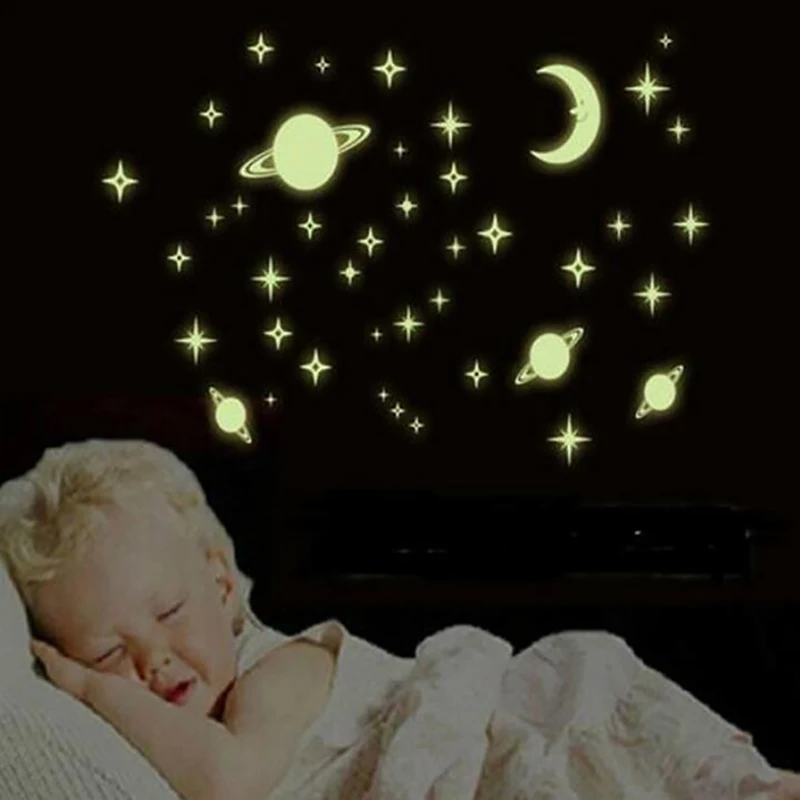 Планеты Солнечной системы флуоресцентная светящаяся Вселенная ПВХ настенные