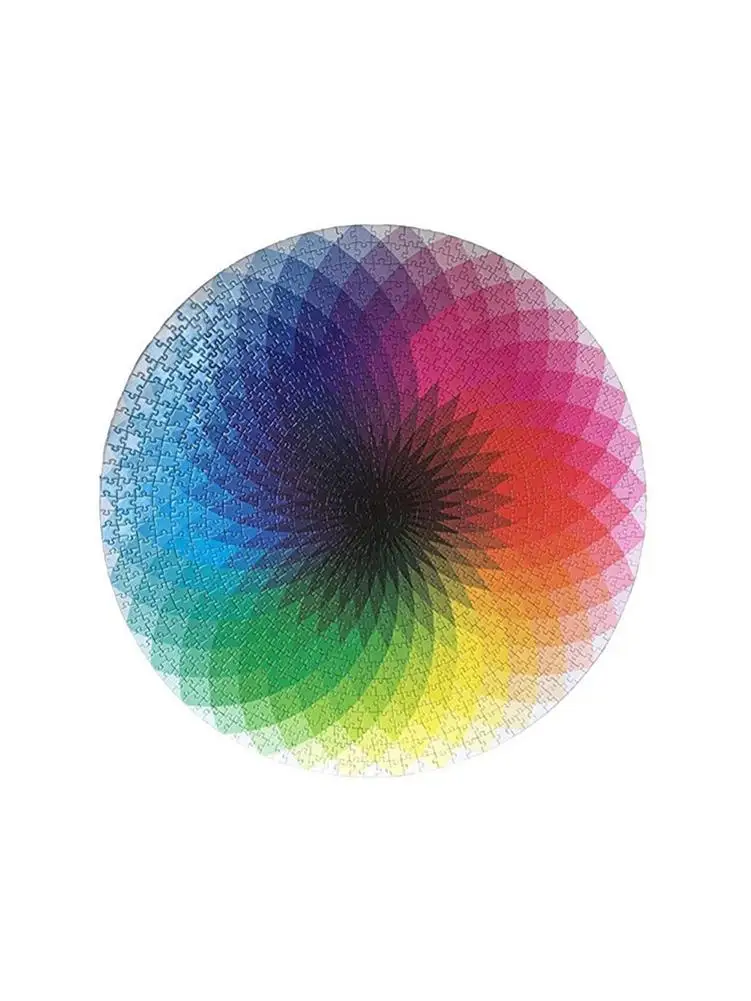 Универсальный 1000 шт радуги головоломка градиентные цвета большие круглые Пазлы