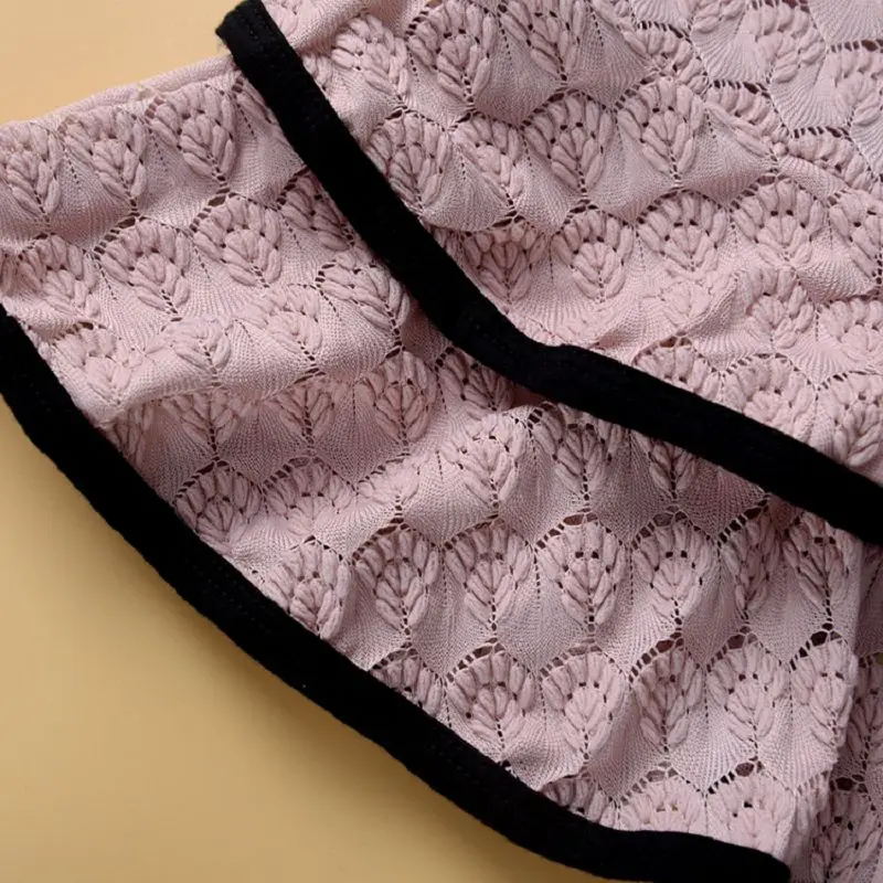 Новый модный кружевной топ с длинным рукавом для маленьких девочек + брюки