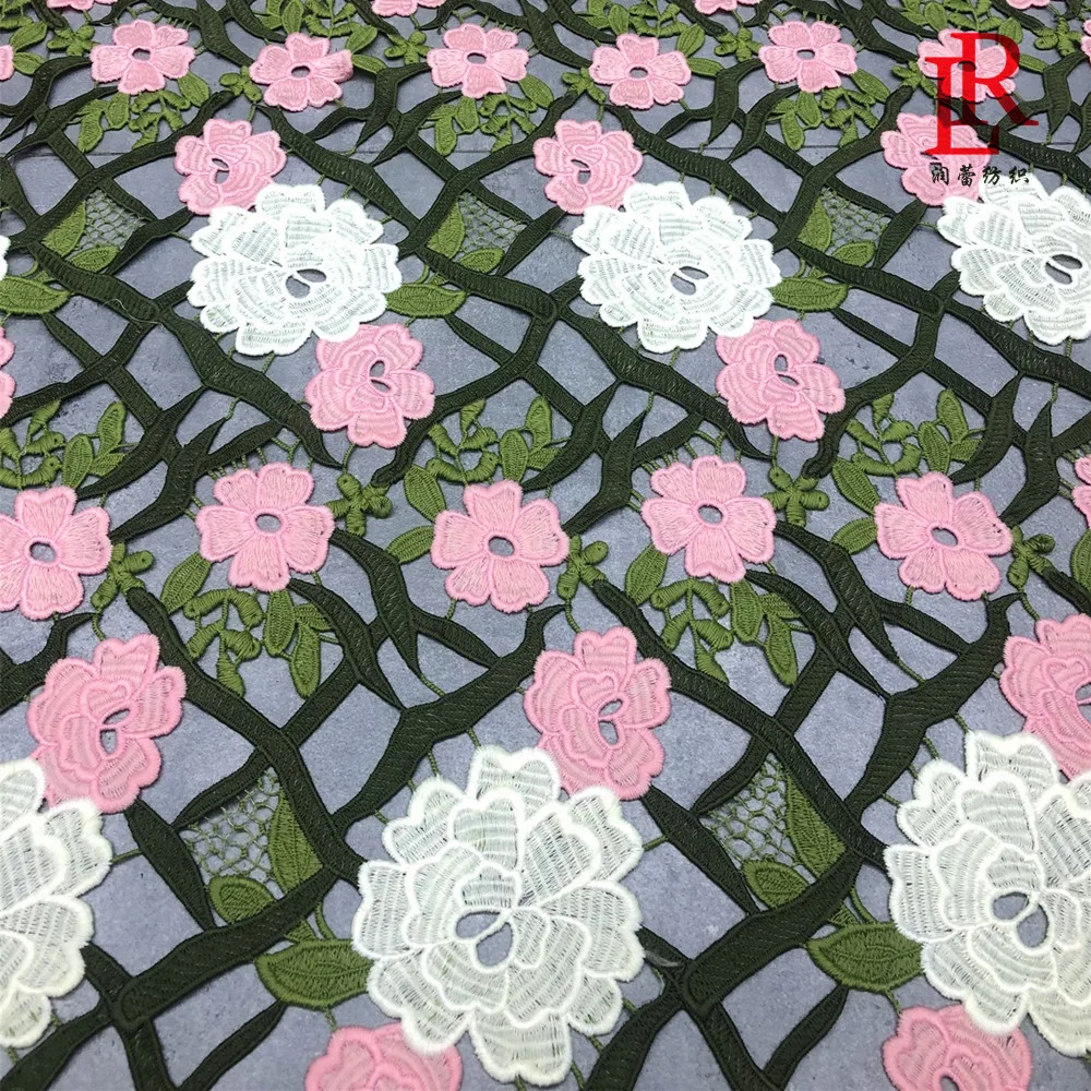 

Muti color Croechet Lace fabric for Fashion Dress