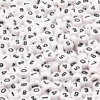 100-500 шт. 7*4 мм белый черный смешанный цифровой круглые акриловые бусины плоский разделитель номер бусины для самостоятельного изготовления ювелирных изделий Подвески Браслет