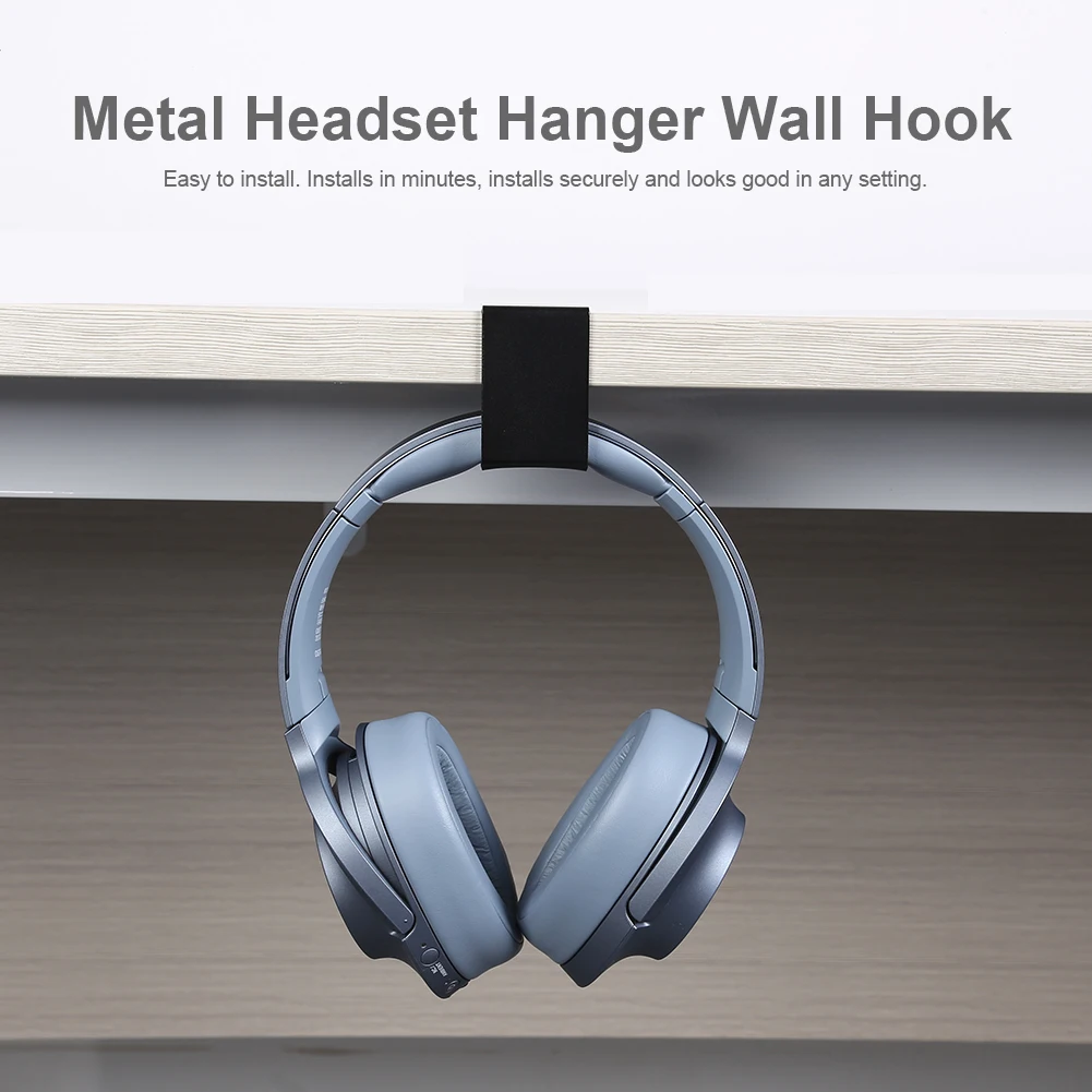 

3M Metal Aluminum Alloy Headphone Headset Holder Wall Mount Headset Desktop Mount Holder Accessories