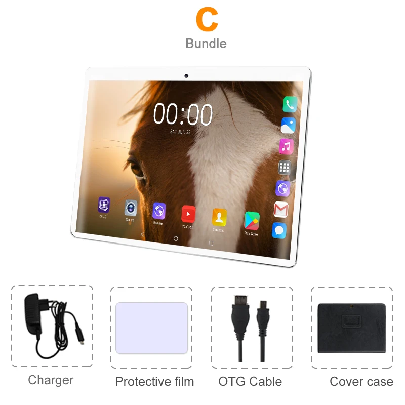 Комплект 3 Newset 10,1 дюймов планшетный ПК Android 8,0 4G Lte две SIM телефонные звонки планшеты 6 ГБ ОЗУ 64 Гб ПЗУ Восьмиядерный WiFi Bluetooth игровой 10 - Комплект: Комплект 3