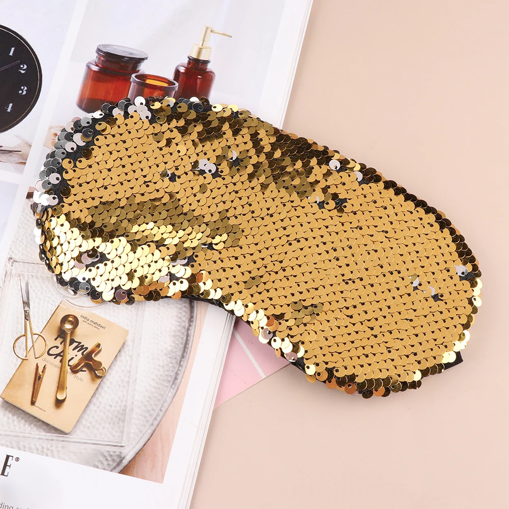 1 шт. двусторонняя маска для глаз с блестящими блестками и накладкой на глаза