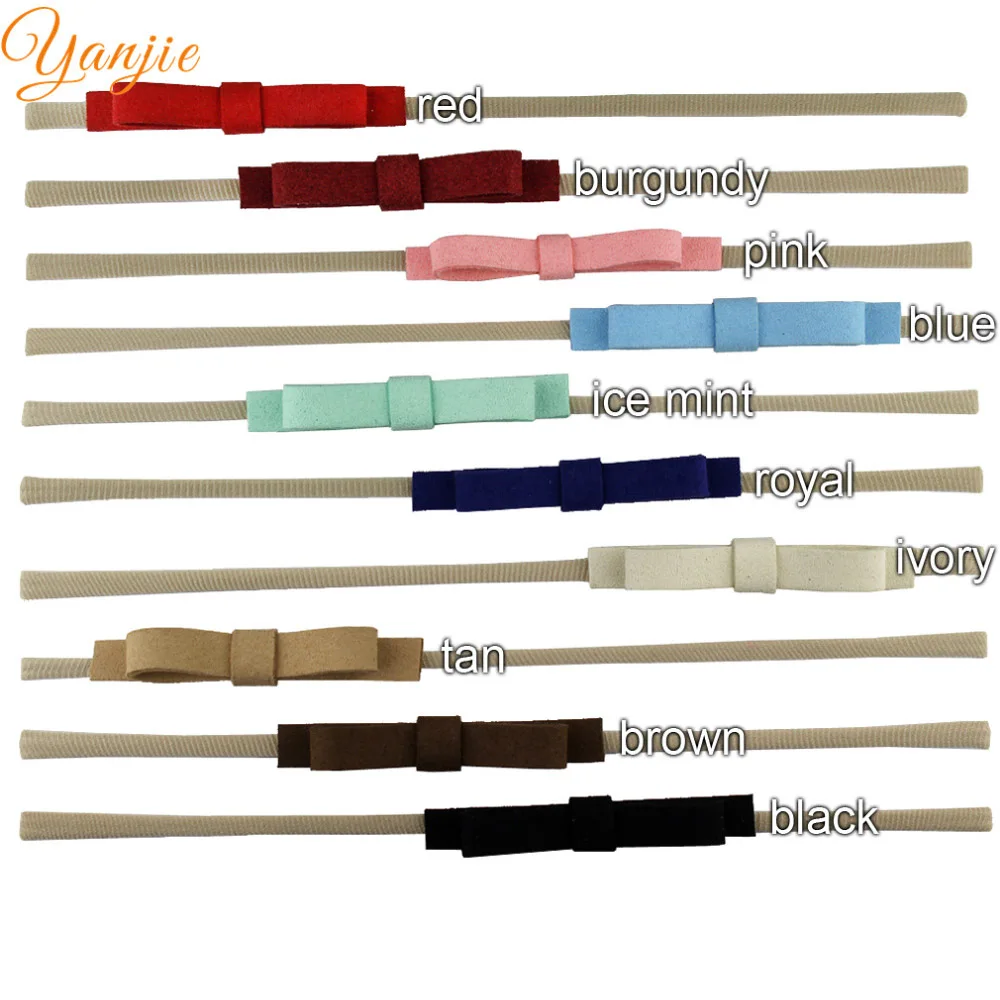 1 шт. для девочек из ткани под замшу с декоративным элементом типа однотонные бант