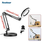 NEWACALOX 5X Лупа с подсветкой USB 3 цвета СВЕТОДИОДНЫЙ увеличительное Стекло для паяльник для подключения к ремонтнастольная лампаТовары для ухода за кожей Красота инструмент