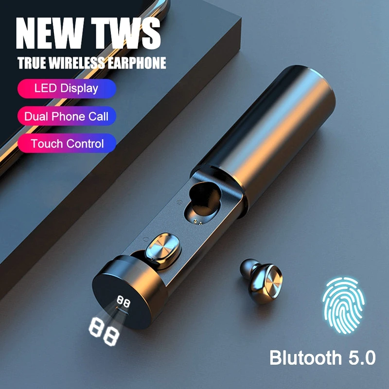 Новинка 2021 V5.0 Bluetooth беспроводные наушники вытяжные 8D стерео спортивные с