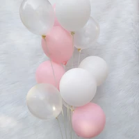 20pcs 10inch pink white 12inch transparent latex helium balloons happy birthday party supplies baby shower wedding decor ballons