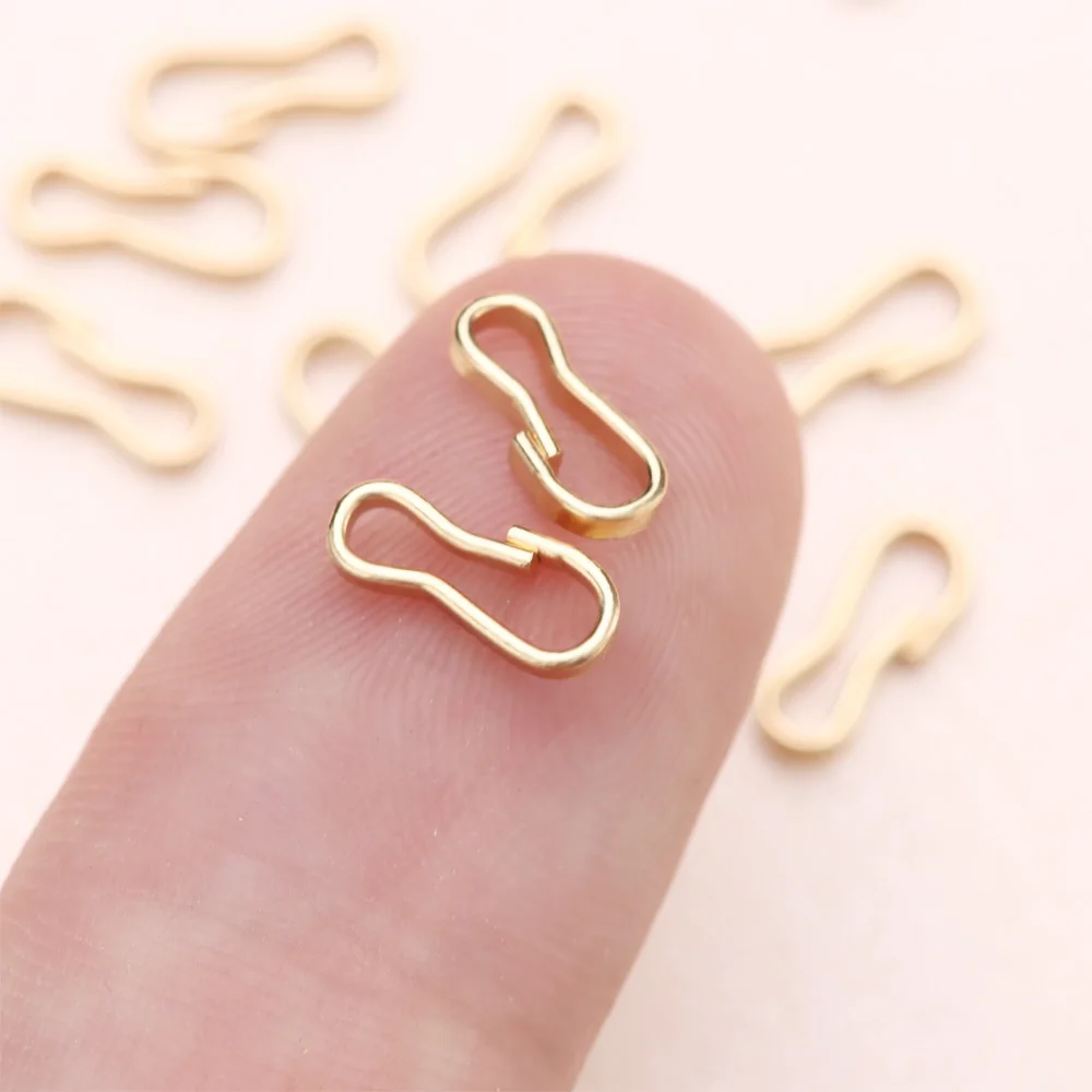 Металлическая мини-пряжка 9 мм 20 шт. цепочка с крючком для куклы сумки