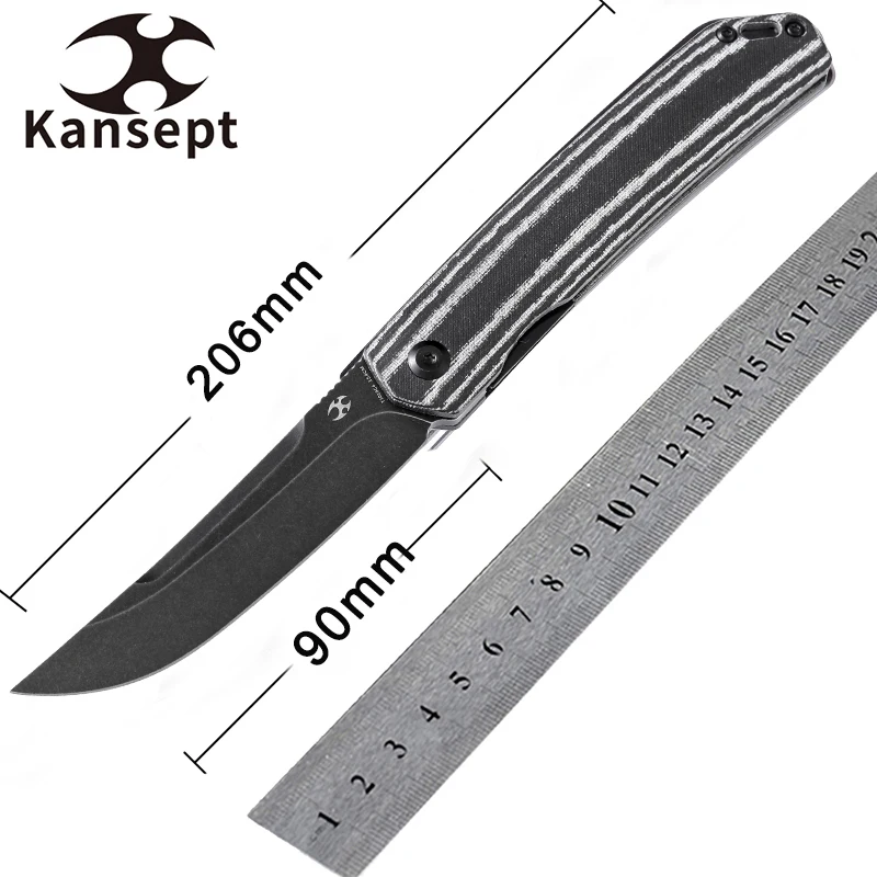 

Складной нож kanseven Hazakura T1019C4, лезвие 3,54 дюйма, 154 см, с черно-белой ручкой из микрокарты, для кемпинга, охоты, повседневного ношения