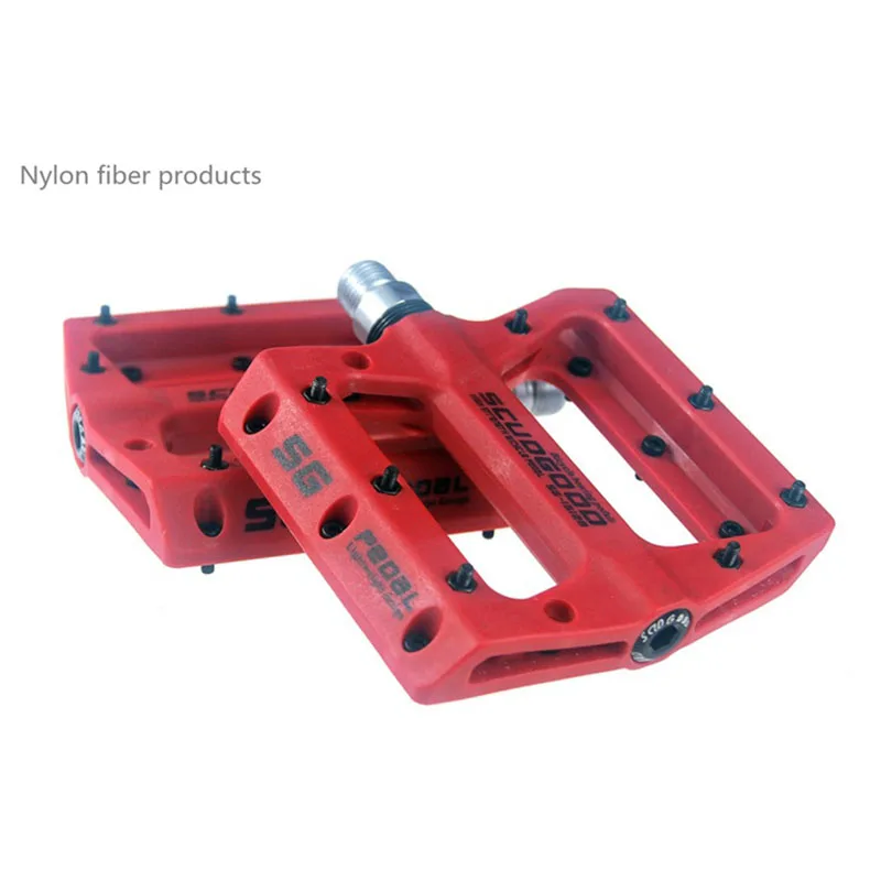 Nylon Fiber Ultra-light pedal Mountain Bike Bicycle Pedals 4 Colors Big Foot Road Bearing Parts | Спорт и развлечения