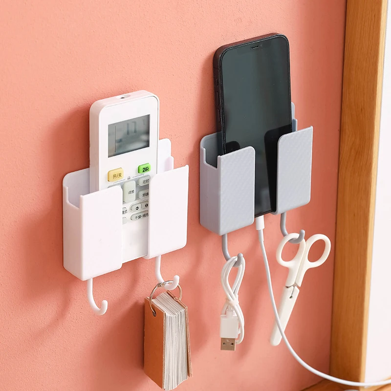 

Wall Mounted Organizer Storage Box Remote Control Air Conditioner Stand Holder Office Home Storage Organization Hook