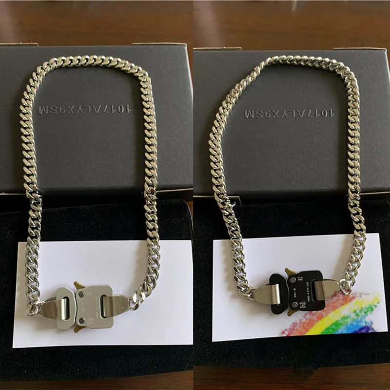 

New ALYX Hero Chain Necklace Men Women High Quality Titanium Metal Buckle 1017 ALYX 9SM Necklace Chain Link Accessories