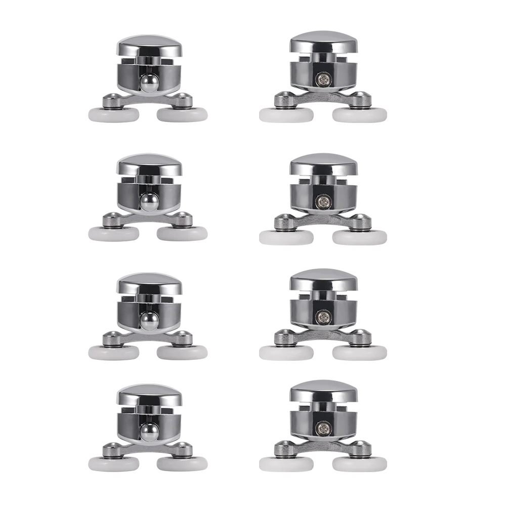 Набор металлических двойных роликов из стекла для ванной комнаты роликовые