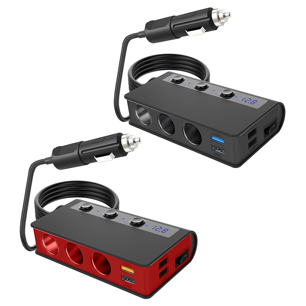 

Автомобильный прикуриватель MOJOYCE, 12 В/24 В, 4 USB-порта, 180 Вт