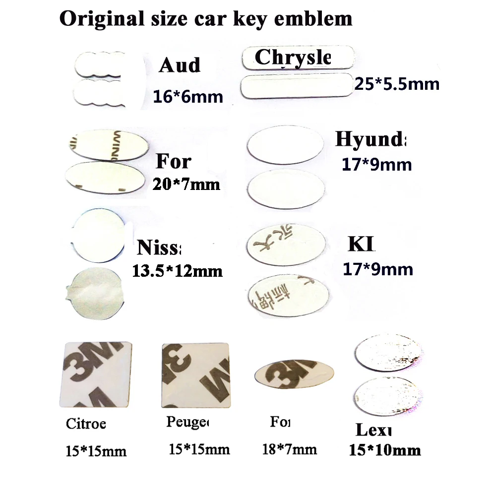 5 шт./лот Автомобильный ключ логотип эмблема неправильной формы | Автомобили и