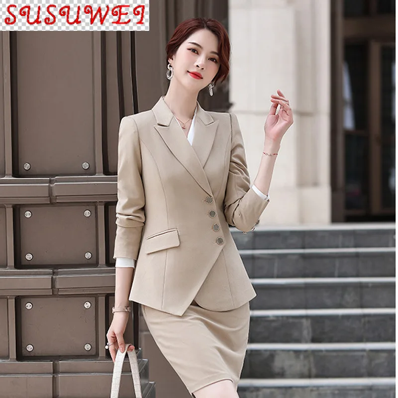 

Осенне-зимний новый темпераментный деловой костюм для интервью одежда для работы Профессиональный повседневный костюм женский высококаче...