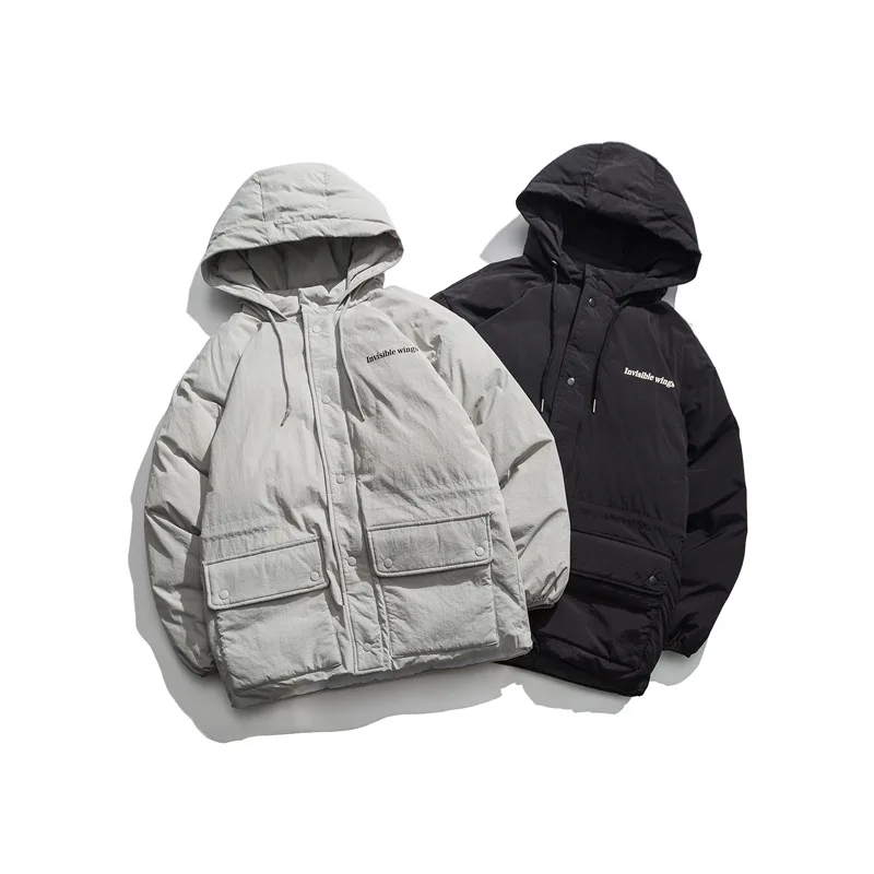 

winter 2020 new simple hooded thickened warm cotton padded jacket work clothes