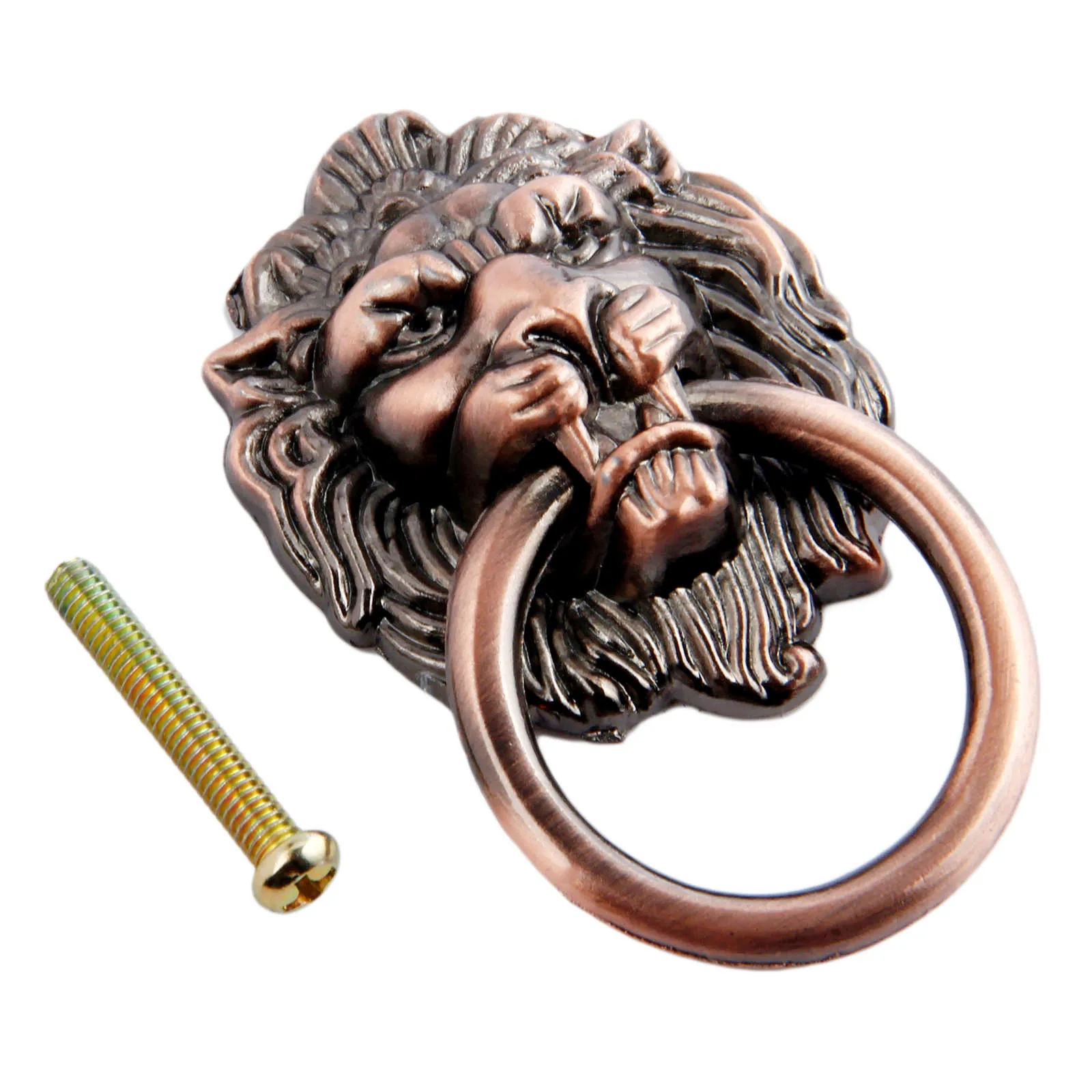 Голова льва ручка антикварные ручки Винтаж шкаф ящик Туалет дверь тянуть в форме