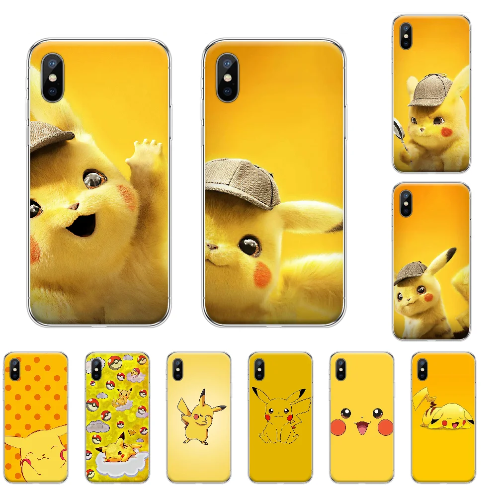 Милый чехол для телефона Pokemon Pikachu с милым мультипликационным принтом iphone 4 4S 5 5S SE