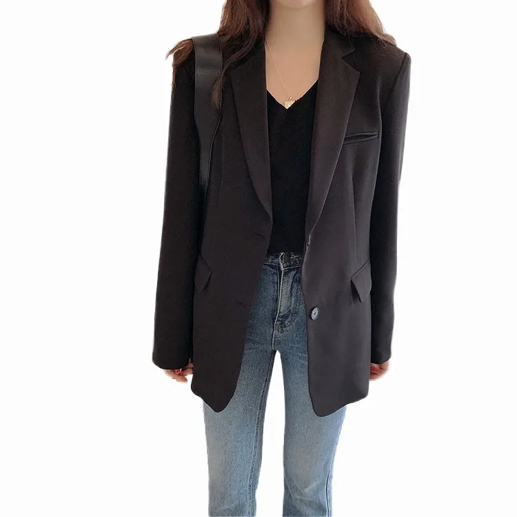 

2021 New Chic Style Oversized Women Blazers and Jackets Solid Color Casual Chaqueta Mujer Blazer Feminina